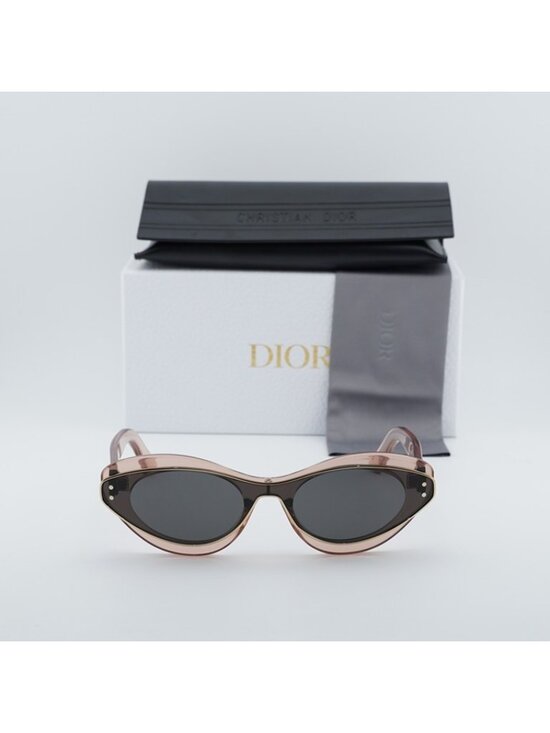 Dior DIORMETEOR B1I 40A0 Sunglasses Matte Pink Cat Eye Frame, Smoke Lenses main image 9